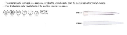 Abdos Large Volume Pipette Tips – 1–10 ml, Bulk Pack (Graduated, PP)
